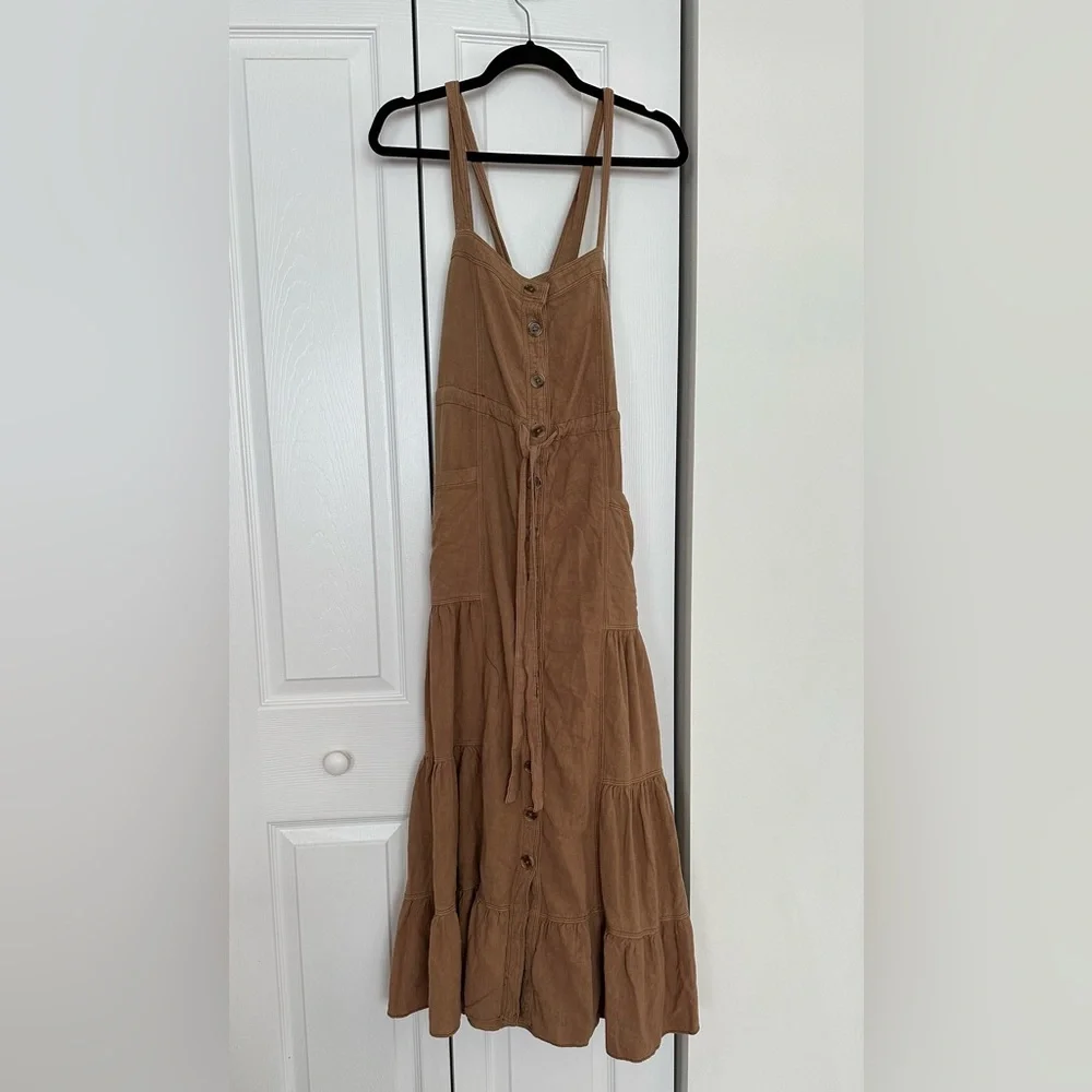 FREE PEOPLE CATCH THE BREEZE DRESS IN AMBER WAVES SIZE SMALL - Picture 5 of 16